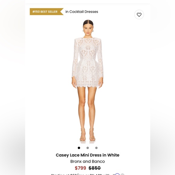 Bronx and Banco Ivory Lace Mini Dress